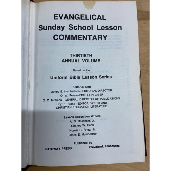 1981 Evangelical Sunday School Lesson Commentary Pathway Press Vintage - Picture 4 of 8
